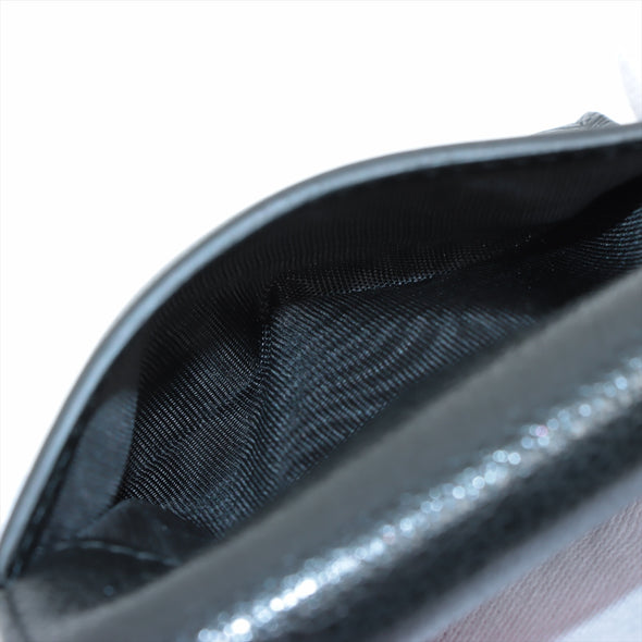 Christian Dior Black Leather Saddle Lotus Wallet [Clearance Sale]