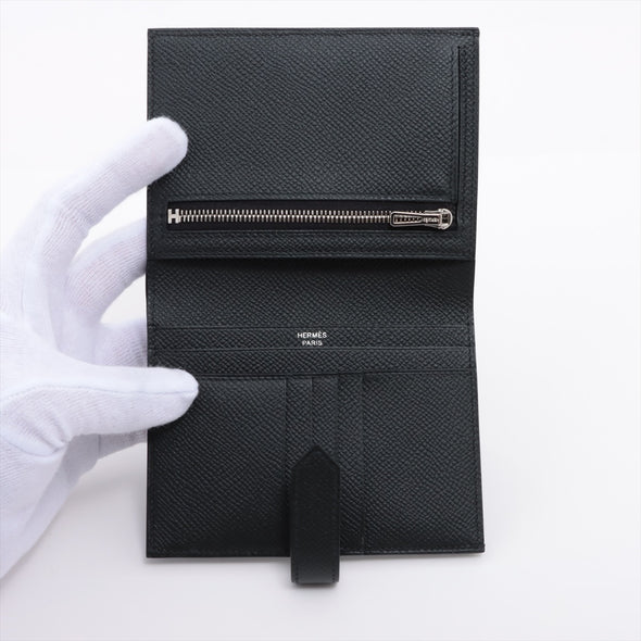 Hermes Black Epsom Calfskin Leather Mini Wallet [Clearance Sale]