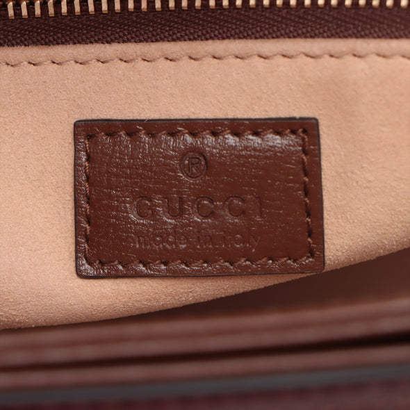 Gucci Brown GG Supreme Horsebit 1955 Medium Shoulder Bag [Clearance Sale]