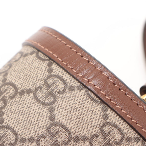 Gucci Brown GG Supreme Horsebit 1955 Medium Shoulder Bag [Clearance Sale]