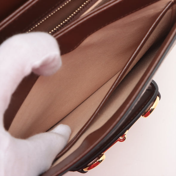 Gucci Brown GG Supreme Horsebit 1955 Medium Shoulder Bag [Clearance Sale]