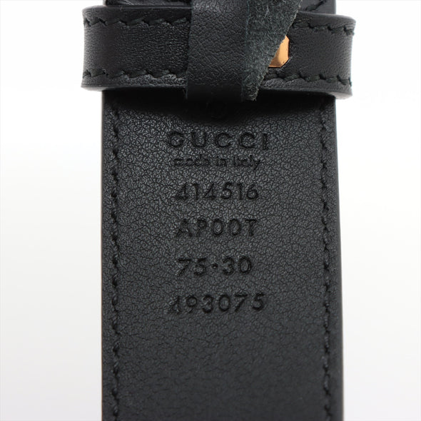 Gucci Black Leather GG Marmont Thin Belt [Clearance Sale]