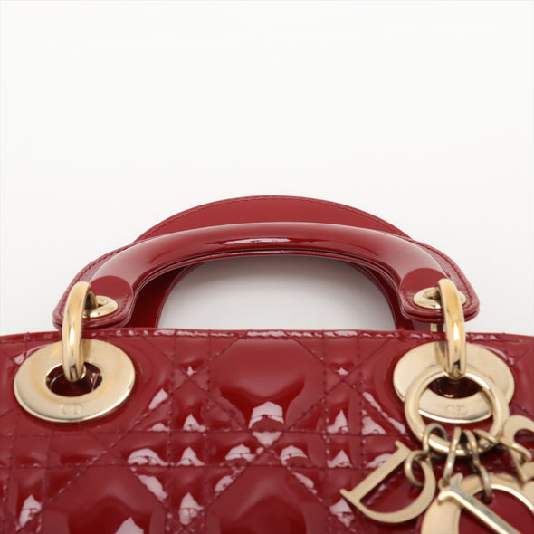 Christian Dior Red Patent Leather Mini Lady Dior [Clearance Sale]