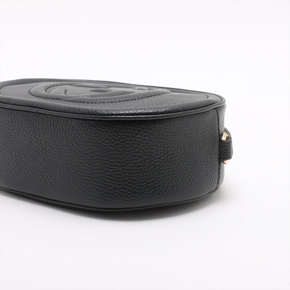 Gucci Black Soho Leather Interlocking G Shoulder Bag [Clearance Sale]