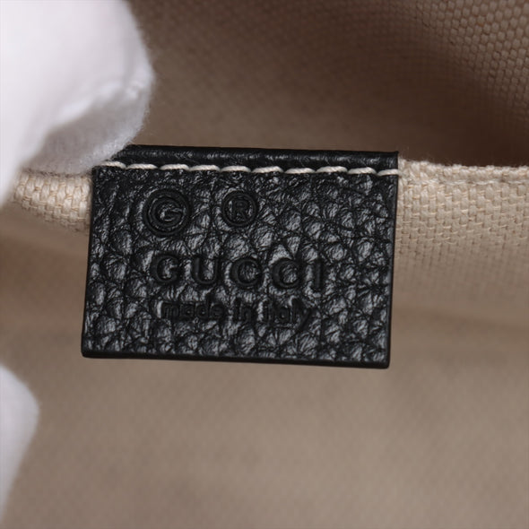 Gucci Black Soho Leather Interlocking G Shoulder Bag [Clearance Sale]
