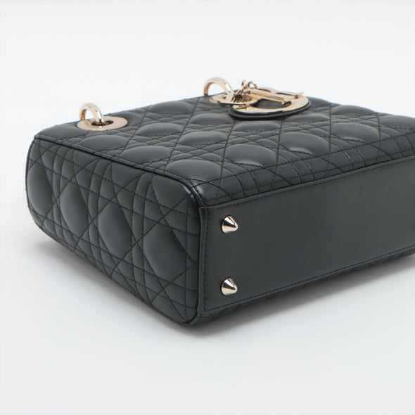 Christian Dior Black Cannage Leather Small Lady Dior [Clearance Sale]