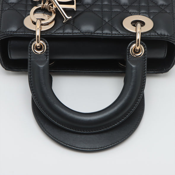 Christian Dior Black Cannage Leather Small Lady Dior [Clearance Sale]