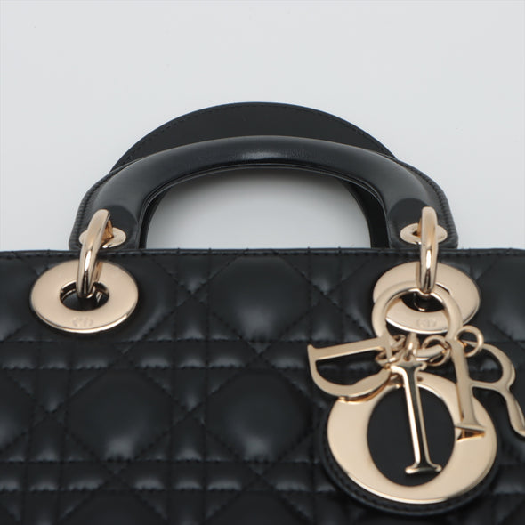 Christian Dior Black Cannage Leather Small Lady Dior [Clearance Sale]