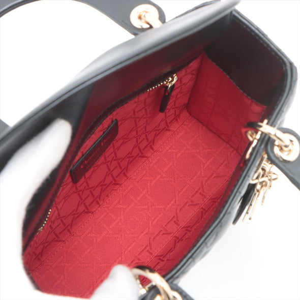 Christian Dior Black Cannage Leather Small Lady Dior [Clearance Sale]