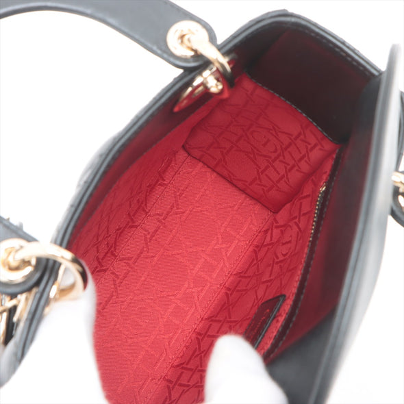 Christian Dior Black Cannage Leather Small Lady Dior [Clearance Sale]