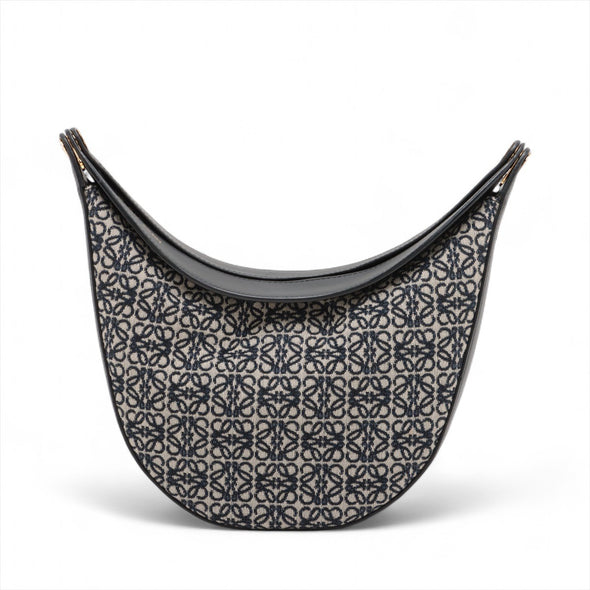 Loewe Blue Leather Anagram Canvas Luna Bag [Clearance Sale]