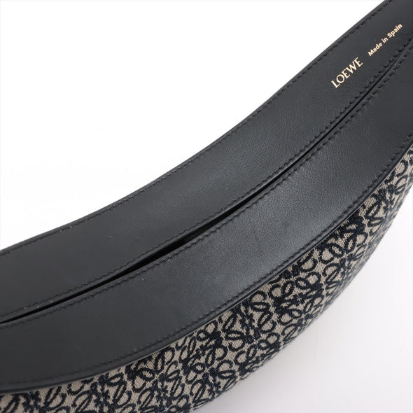 Loewe Blue Leather Anagram Canvas Luna Bag [Clearance Sale]