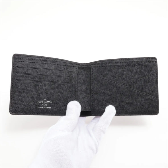 Louis Vuitton Noir Taiga Leather Multiple Wallet [Clearance Sale]