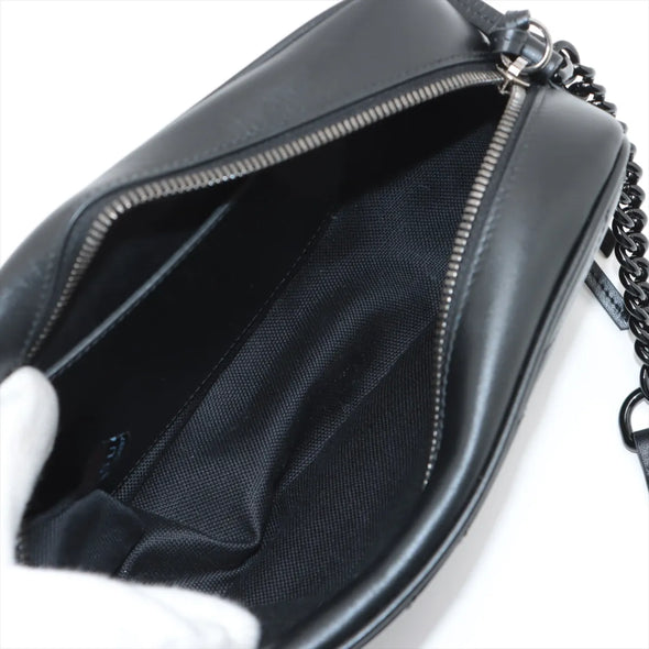 Gucci Black Leather GG Marmont Small Shoulder Bag [Clearance Sale]