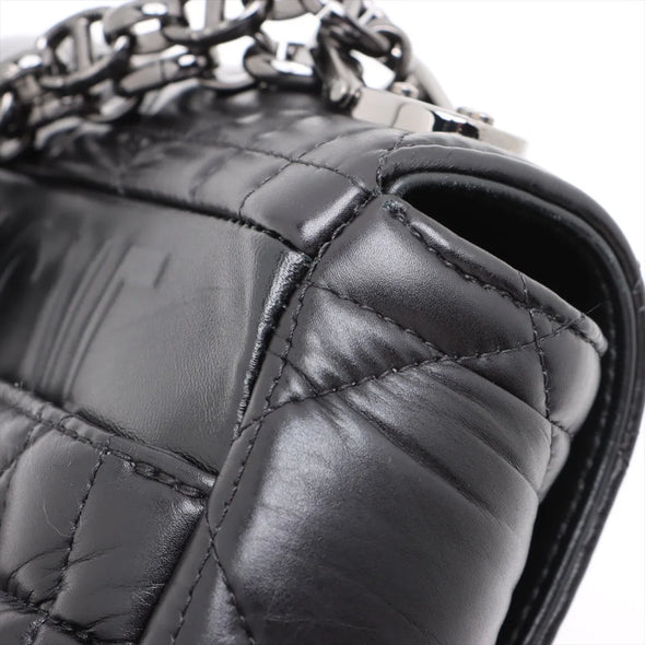 Christian Dior Black Quilted Macrocannage Calfskin Medium Caro Bag [Clearance Sale]