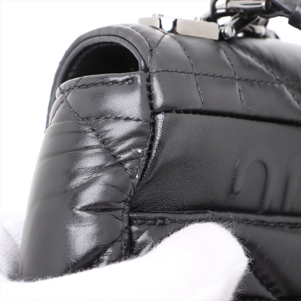 Christian Dior Black Quilted Macrocannage Calfskin Medium Caro Bag [Clearance Sale]