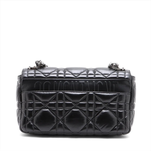 Christian Dior Black Quilted Macrocannage Calfskin Medium Caro Bag [Clearance Sale]