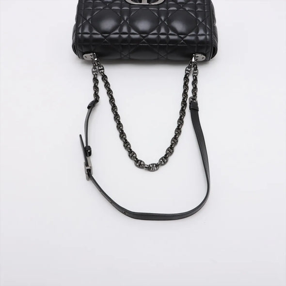 Christian Dior Black Quilted Macrocannage Calfskin Medium Caro Bag [Clearance Sale]