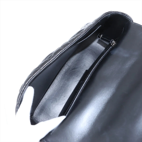 Christian Dior Black Quilted Macrocannage Calfskin Medium Caro Bag [Clearance Sale]