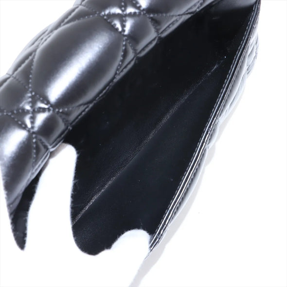 Christian Dior Black Quilted Macrocannage Calfskin Medium Caro Bag [Clearance Sale]