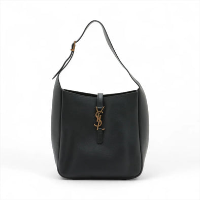 Saint Laurent Black Leather LE 5 A 7 Small Hobo Bag [Clearance Sale]
