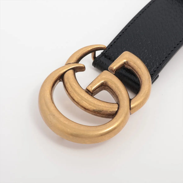 Gucci Black GG Marmont Wide Belt [Clearance Sale]