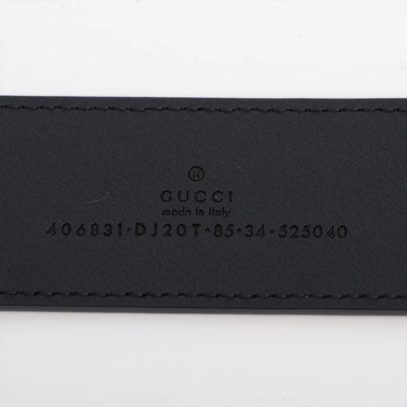 Gucci Black GG Marmont Wide Belt [Clearance Sale]