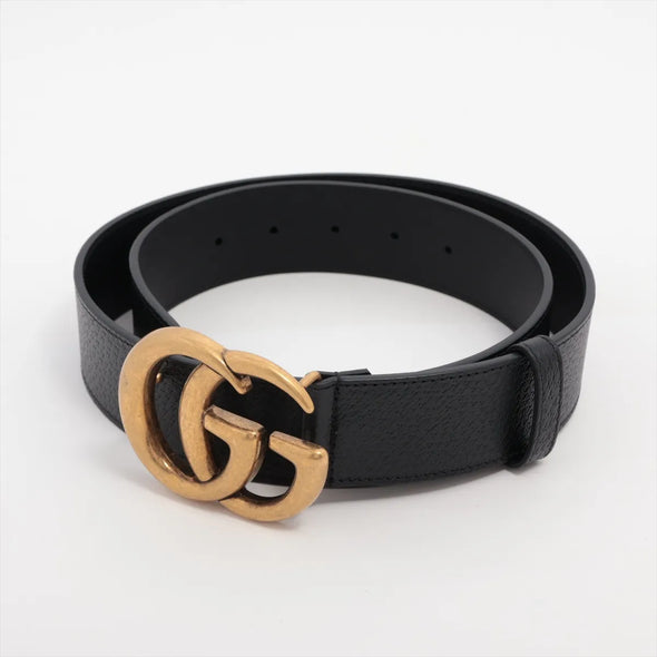 Gucci Black GG Marmont Wide Belt [Clearance Sale]