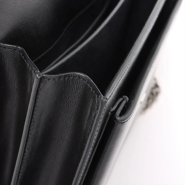 Saint Laurent Black Smooth Calfskin Leather Sunset Medium Chain Bag [Clearance Sale]
