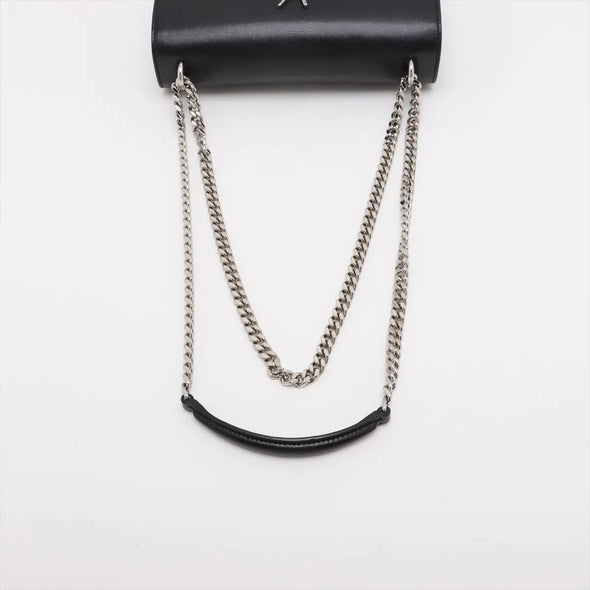 Saint Laurent Black Smooth Calfskin Leather Sunset Medium Chain Bag [Clearance Sale]