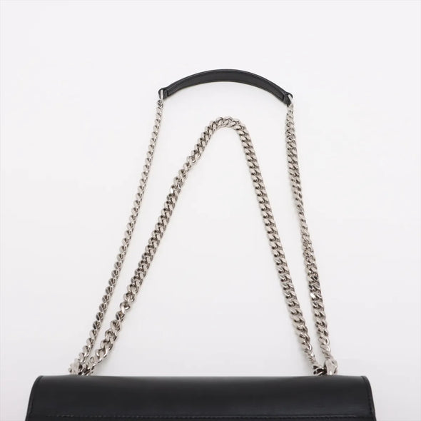 Saint Laurent Black Smooth Calfskin Leather Sunset Medium Chain Bag [Clearance Sale]