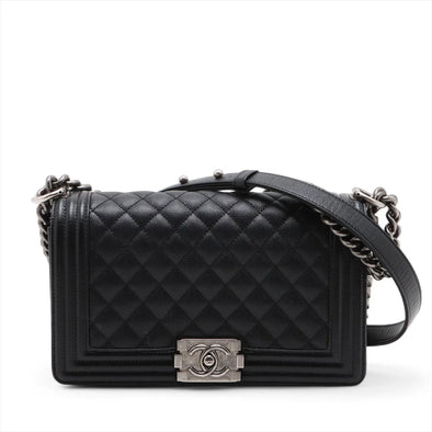 Chanel Black Caviar Calfskin Boy Chanel Handbag [Clearance Sale]