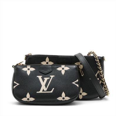 Louis Vuitton BiColour Monogram Empreinte Leather Multi Pochette Accessories [Clearance Sale]