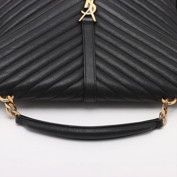 Saint Laurent Black Leather Large College Bag [Clearance Sale]