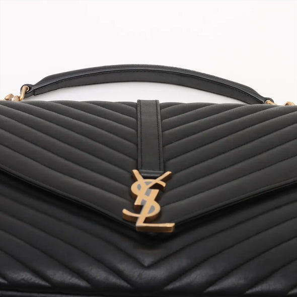 Saint Laurent Black Leather Large College Bag [Clearance Sale]