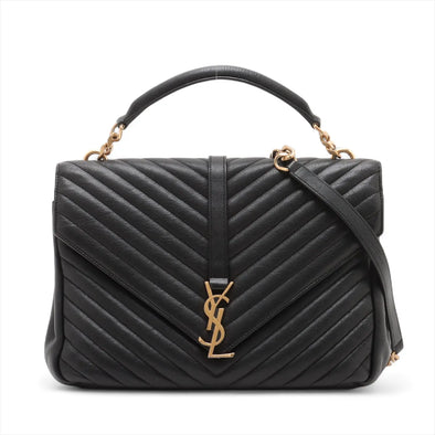 Saint Laurent Black Leather Large College Bag [Clearance Sale]