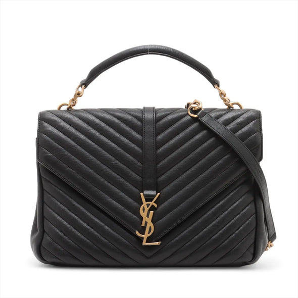 Saint Laurent Black Leather Large College Bag [Clearance Sale]