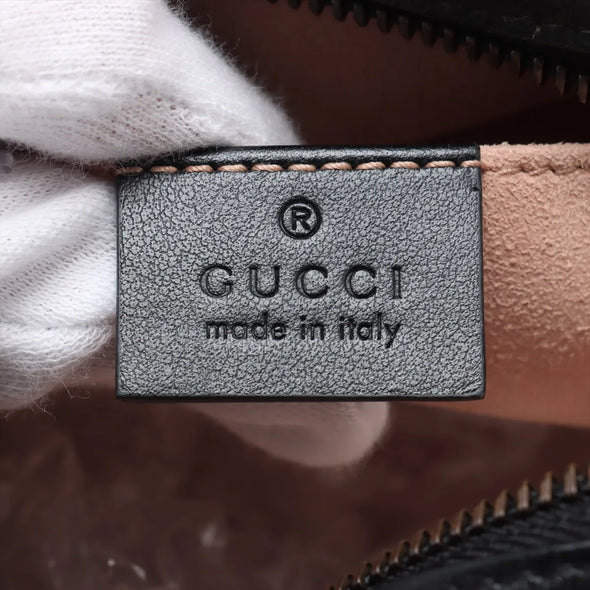 Gucci Black Leather GG Marmont Small Shoulder Bag [Clearance Sale]