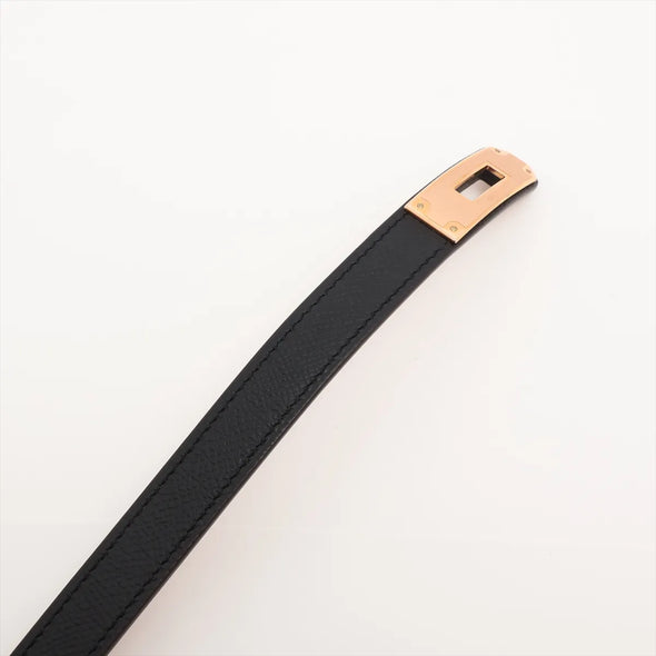 Hermes Black Leather Kelly 18 (2024) Belt [Clearance Sale]