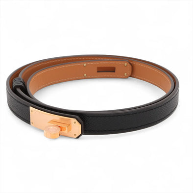 Hermes Black Leather Kelly 18 (2024) Belt [Clearance Sale]