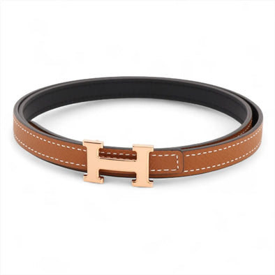 Hermes Brown Leather Kelly 18 (2024) Belt [Clearance Sale]