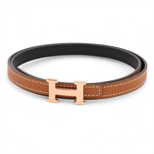 Hermes Brown Leather Kelly 18 (2024) Belt [Clearance Sale]