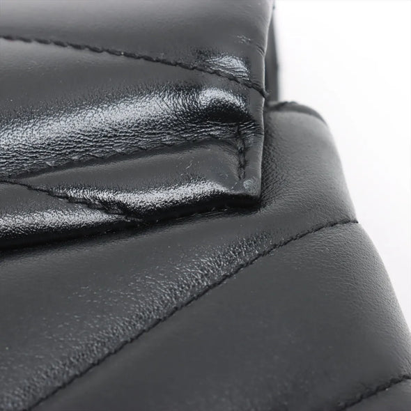 Saint Laurent Black Leather Toy Loulou Shoulder Bag [Clearance Sale]