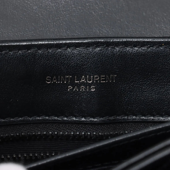 Saint Laurent Black Leather Toy Loulou Shoulder Bag [Clearance Sale]
