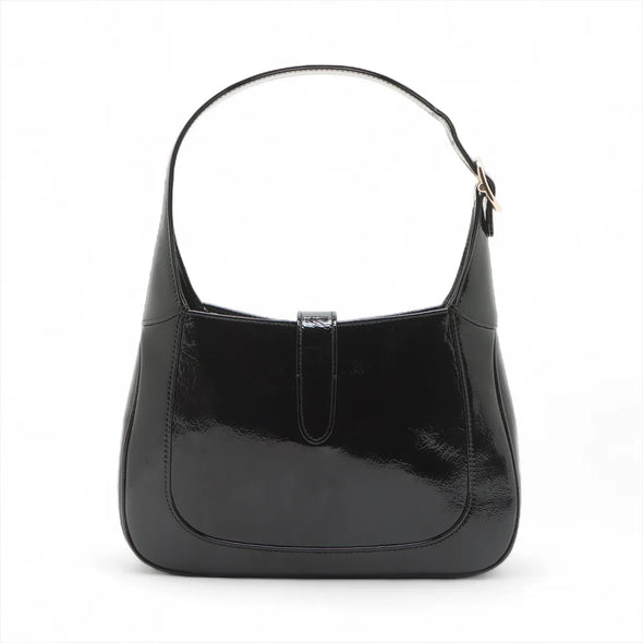 Gucci Black Patent Leather Gucci Jackie Medium Bag [Clearance Sale]