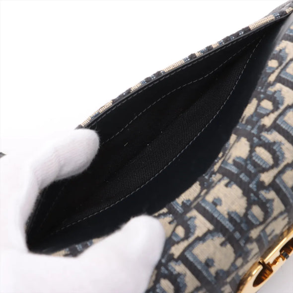 Christian Dior Blue Dior Oblique Jacquard 30 Montaigne Avenue Bag [Clearance Sale]