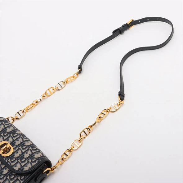 Christian Dior Blue Dior Oblique Jacquard 30 Montaigne Avenue Bag [Clearance Sale]