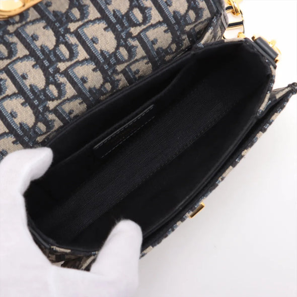 Christian Dior Blue Dior Oblique Jacquard 30 Montaigne Avenue Bag [Clearance Sale]