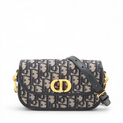 Christian Dior Blue Dior Oblique Jacquard 30 Montaigne Avenue Bag [Clearance Sale]
