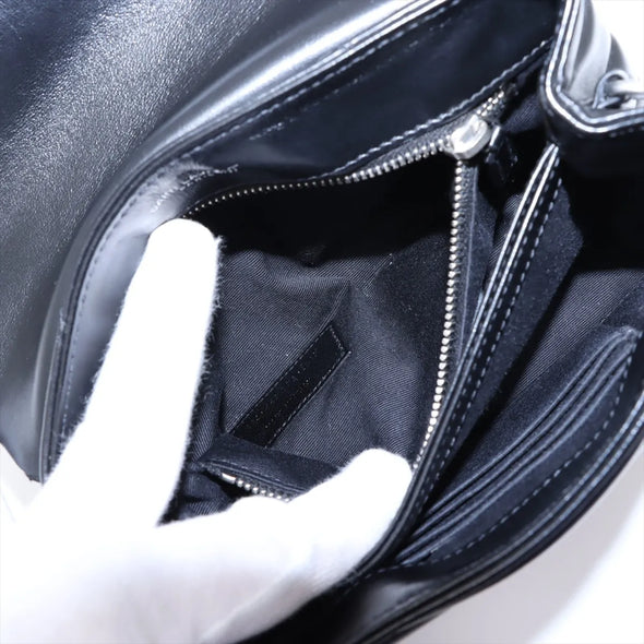 Saint Laurent Black Leather Toy Loulou Shoulder Bag [Clearance Sale]